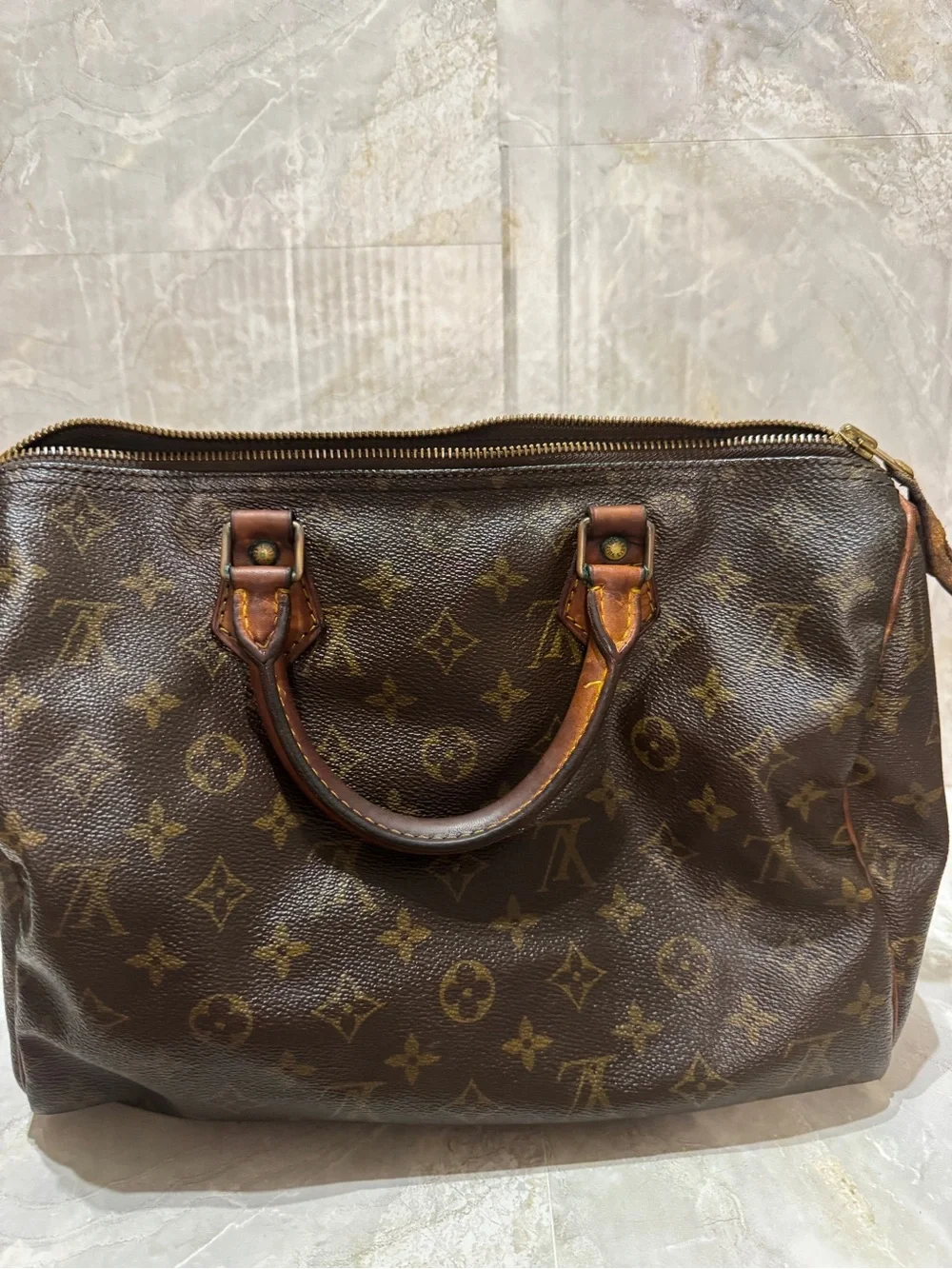 Louis Vuitton Brown Boston Monogram Speedy 30